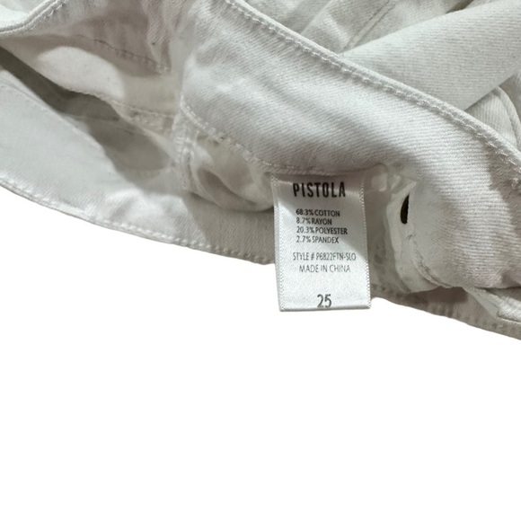 Pistola Women Optic White Wash Jeans Sz 25x27 Mid Rise Stretch Cotton Blend - Picture 8 of 13